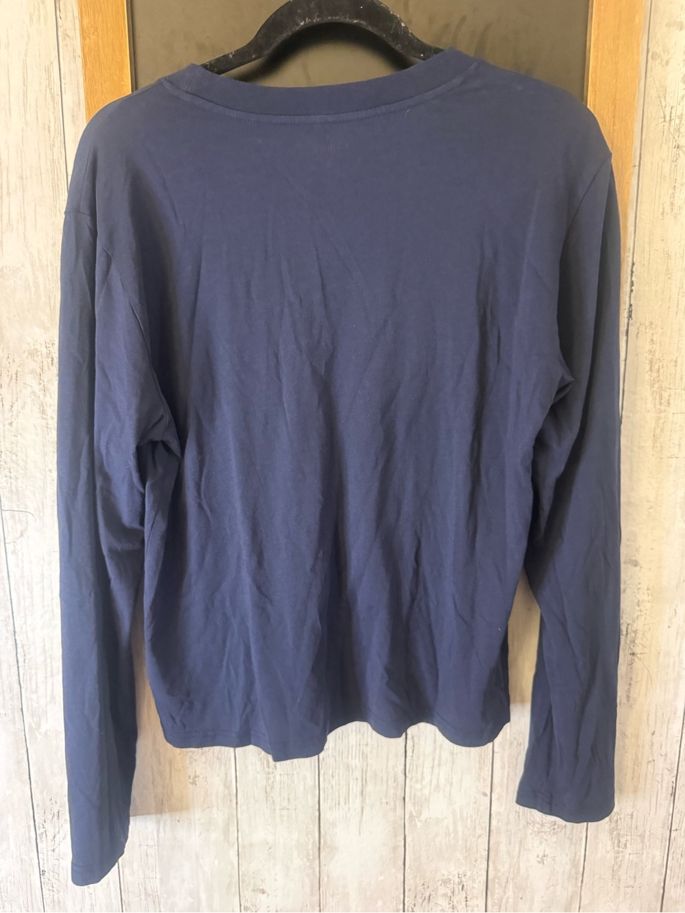 Quince Cotton Modal Relaxed Long Sleeve Womens M Navy Blue Basic Casual - Picture 5 of 5